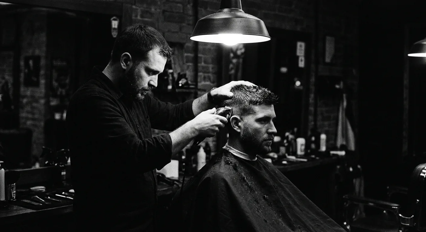Barbier aan het werk in Schoonhoven